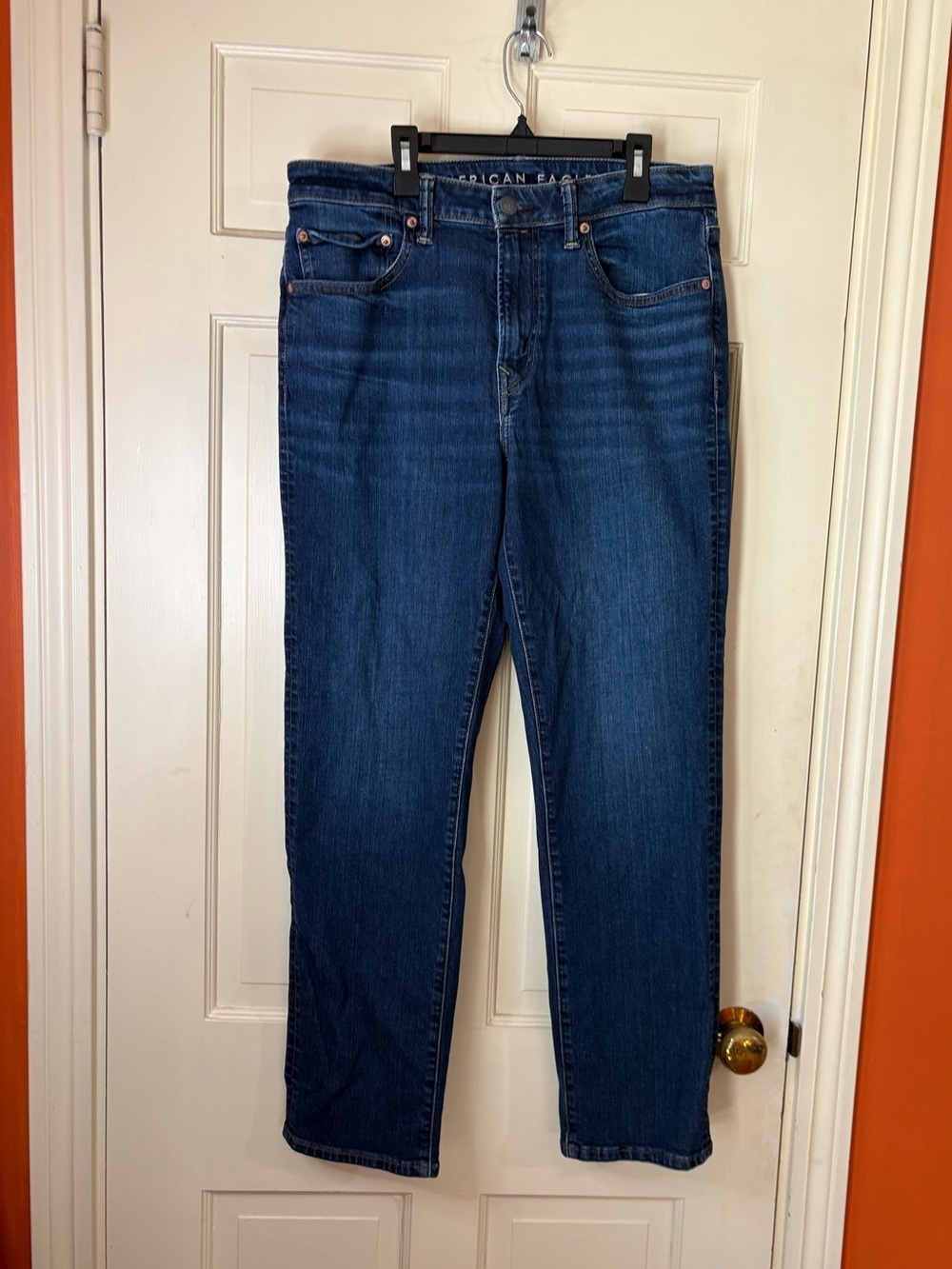 American Eagle  Airflex Athletic Straight Jeans Mens 32x32 Blue Stretch